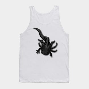 Illustrated Melanoid Axolotl Tank Top